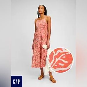 GAP Halter Tiered Maxi Dress